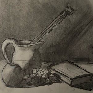 Charcoal Still Life Art Print